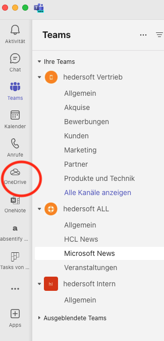 Dateien wird zu OneDrive