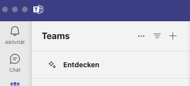Entdecken in Teams
