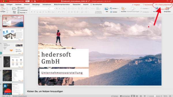 In-Teams-präsentieren